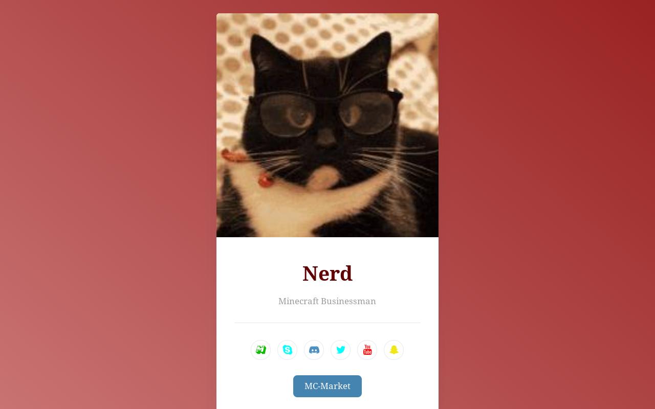 Carrd profile picture for @nerd